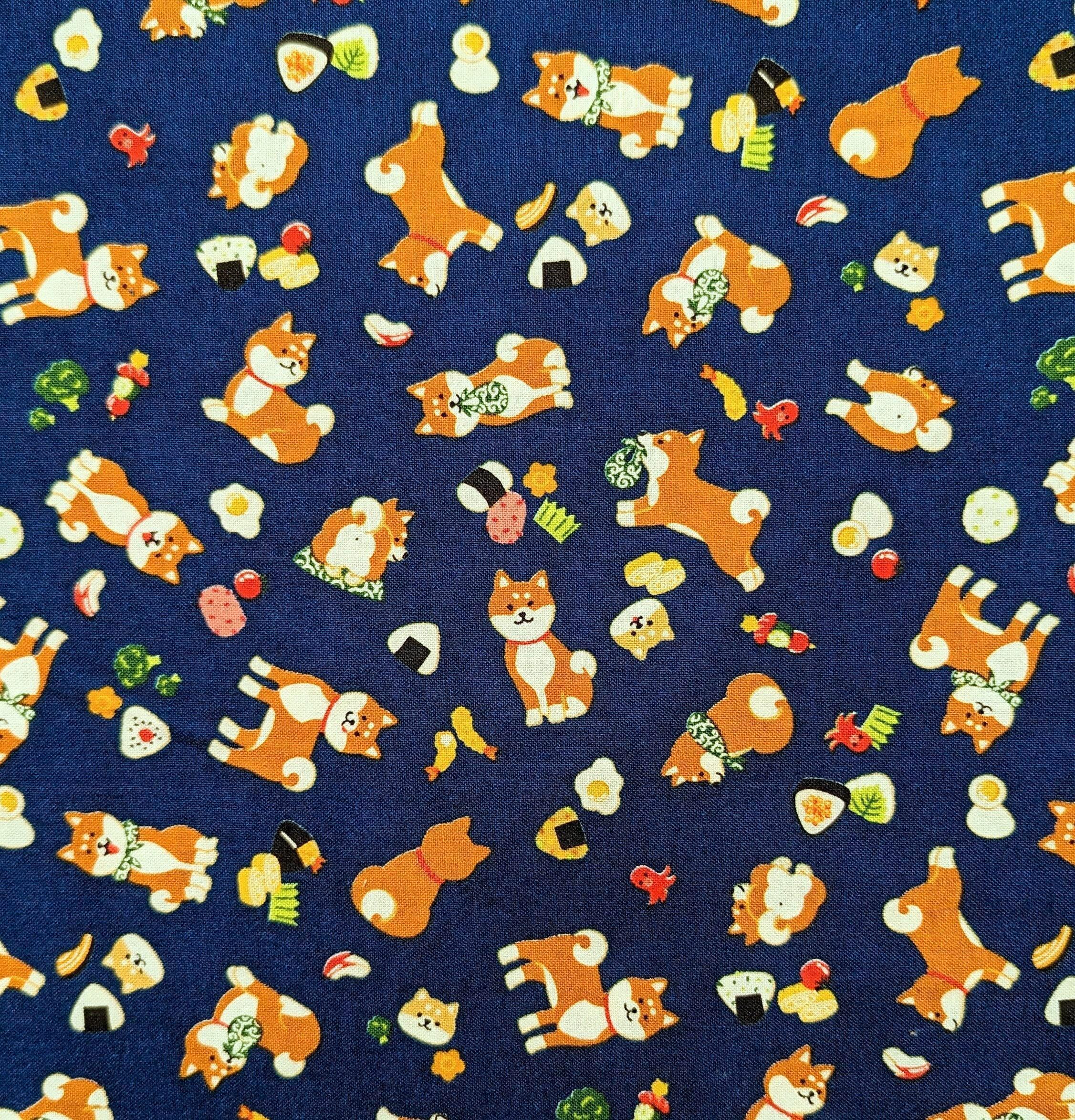 Lunch Time Shiba Cosmo Japanese Cotton Fabric AP35404-3E