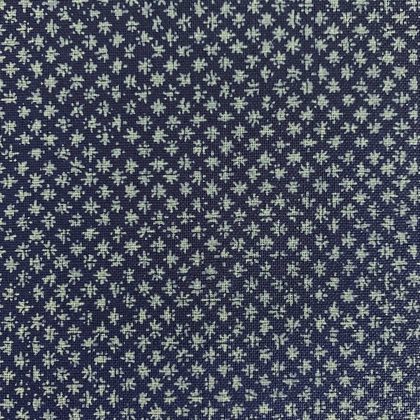 Senyo woven-look stars Japanese cotton fabric SO-200-1A navy blue