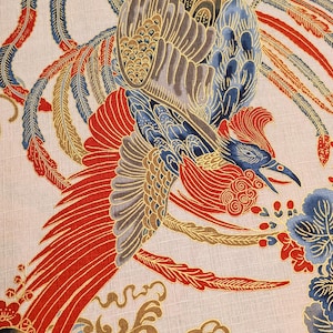 NEW Golden Phoenix Hokkoh Japanese cotton dobby fabric 1024-1110-1 B beige
