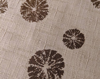 Morikiku Shibori Sand Dollars Japanese cotton dobby fabric PRINT M18000-A29 beige brown