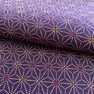 Sevenberry Dotted Asanoha stars Japanese cotton fabric 88227-1-5 purple