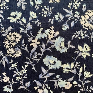 Romantic Floral Sevenberry Japanese cotton fabric blue