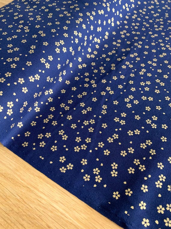 Golden Sakura Cherry Blossoms Sevenberry Japanese Cotton Fabric