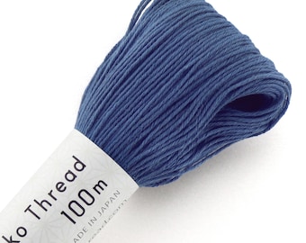 Olympus Color #109 Japanese cotton Sashiko thread COBALT BLUE 100 meter skein