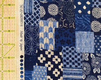 売れ筋ランキングも Boro Patchwork 88500 Fabric Cotton Japanese Sevenberry Print アート・デザイン・音楽