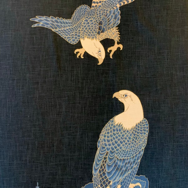 Japanese noren panel Eagles KP7290-18 blue