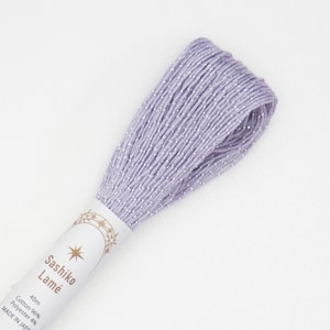 Olympus Japanese Sashiko Lame metallic thread 40 meter skein - SL10 lavender