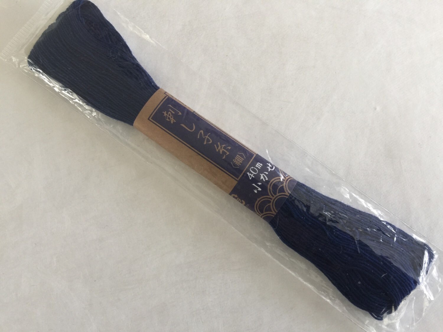 Yokota #6 Japanese Cotton Sashiko Thread NAVY BLUE 40 Meter