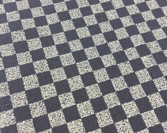 Cosmo Checkerboard Japanese quilt cotton fabric AP1310-55 navy blue gray