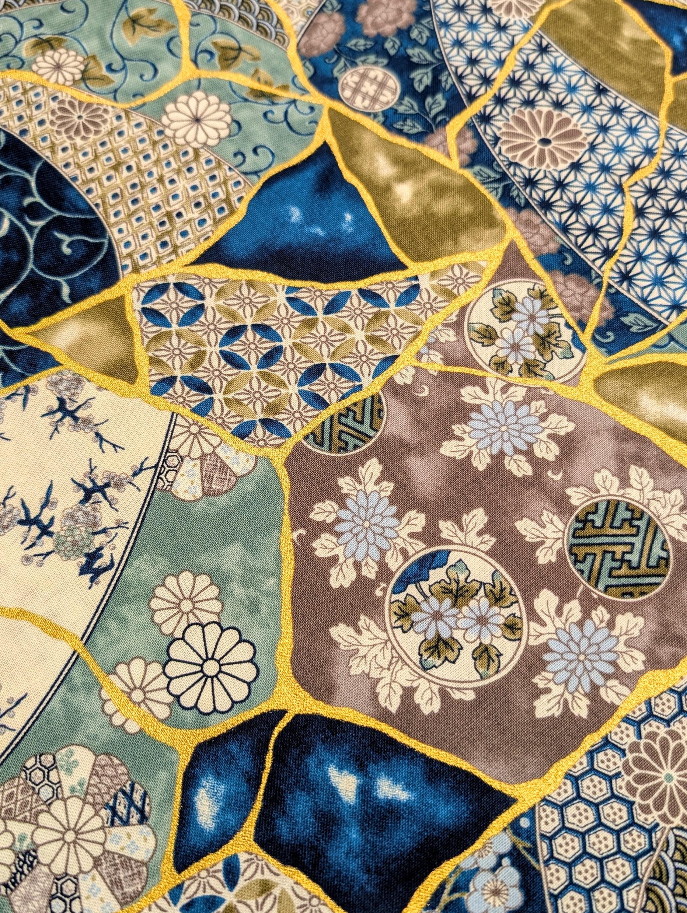 人気新品 Patterned Senyo Kintsugi SK Fabric Cotton Japanese Collage 洗顔グッズ