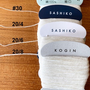 Color #32 Indigo Blue Daruma Hand Sewing Thread Japanese Cotton 100 meter skein size #30 afbeelding 3