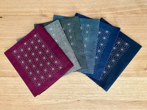 Olympus Japanese Sashiko Patch Mending Collection Cotton Fabric