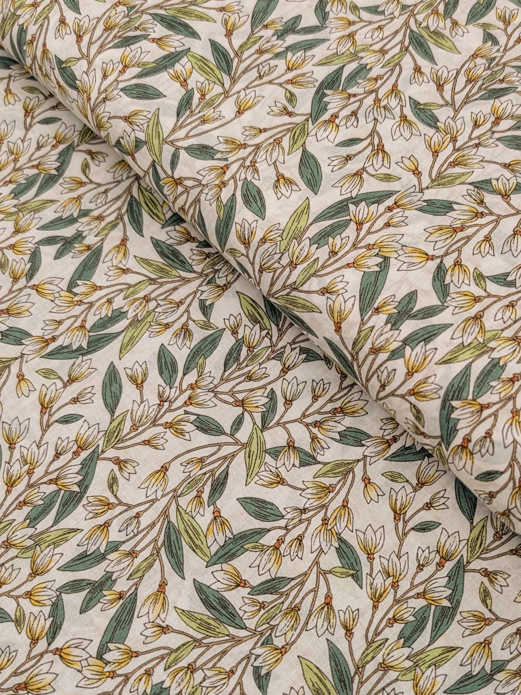 NEW Hokkoh - Trailing Lilies Cotton Lawn - Beige 3025-650-2-A - Etsy