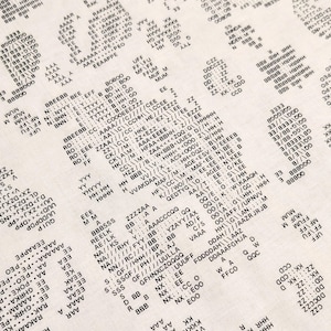 Coded Paisley Hokkoh cotton lawn fabric 7024-1625-4 A white