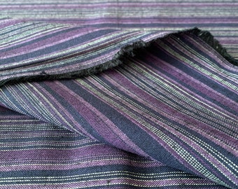 Woven Stripe Japanese cotton fabric SY-2013-1K purple white