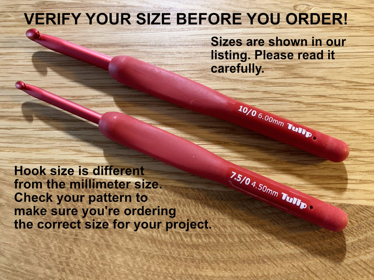 Tulip® Etimo Red Aluminum Crochet Hook With Cushion Grip