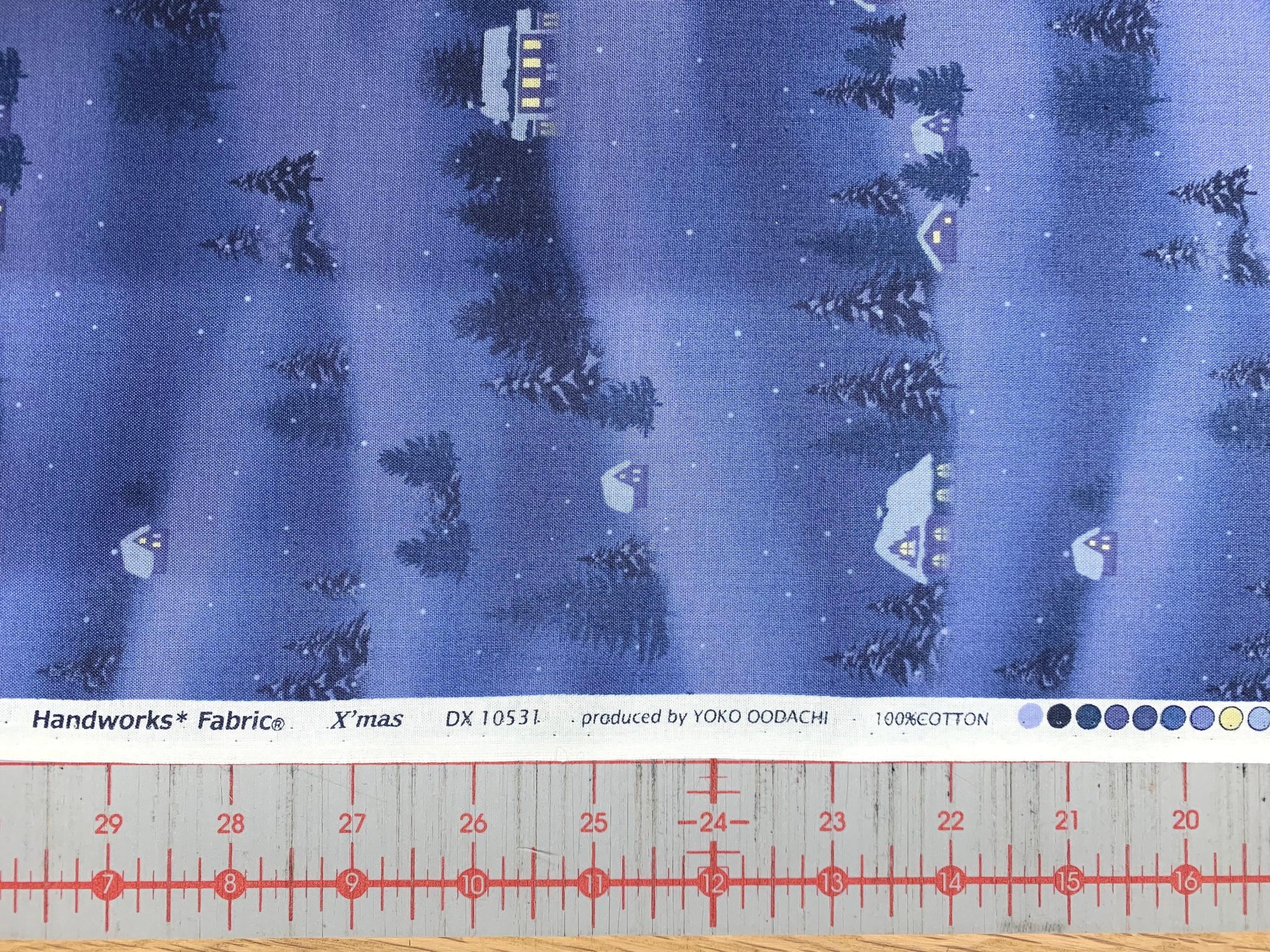 Handworks Fabric X'mas by Yoko Oodachi Japanese Cotton Fabric