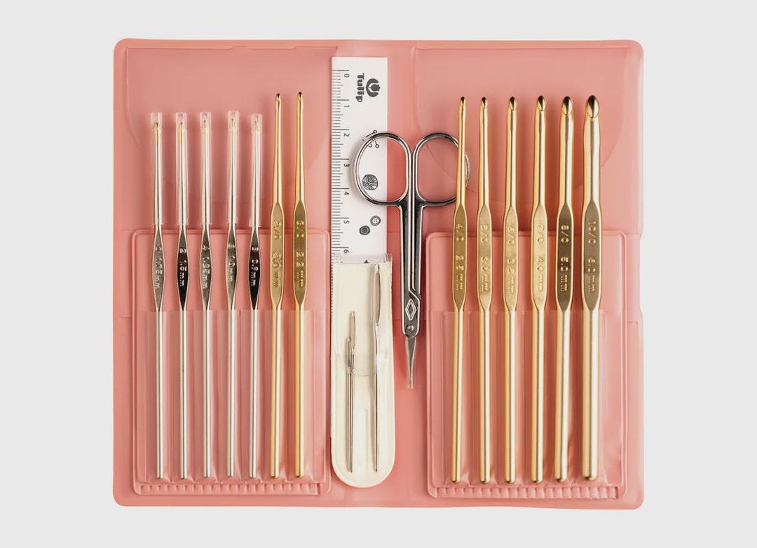 Tulip Classic 18 Piece Crochet Hooks Set TCK-004 Cream/pink - Etsy