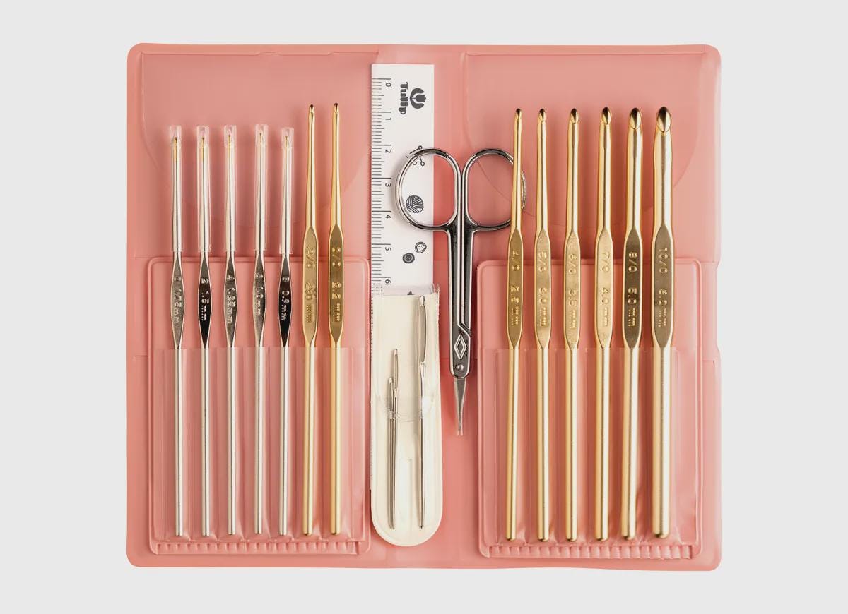 ☆ローズドルチェX49 aeon4つセット Tulip Classic 18 Piece Crochet Hooks Set TCK-004 Cream/pink - Etsy