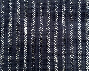 Sevenberry rustic stripe navy Japanese cotton fabric 88223-14 navy blue