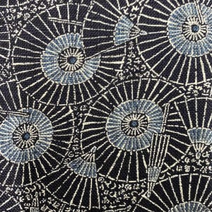 Sevenberry Vintage Parasols Japanese cotton fabric 83046-1-1 navy blue