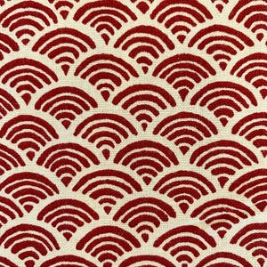 Sevenberry Waves Japanese cotton fabric 88220-1-1 red beige
