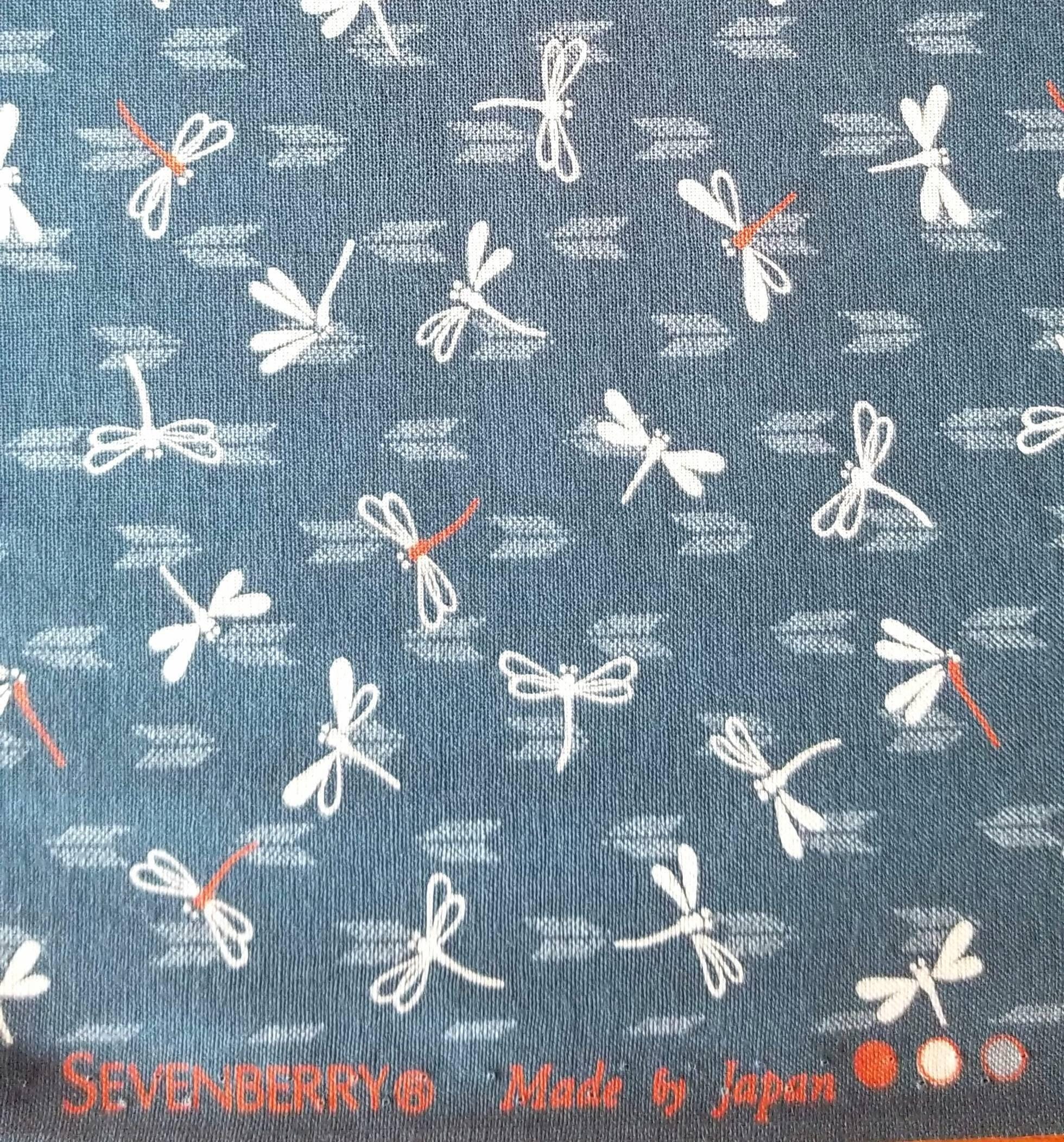 Dragonflies With Arrows in Light Blue Sevenberry Japanese Cotton