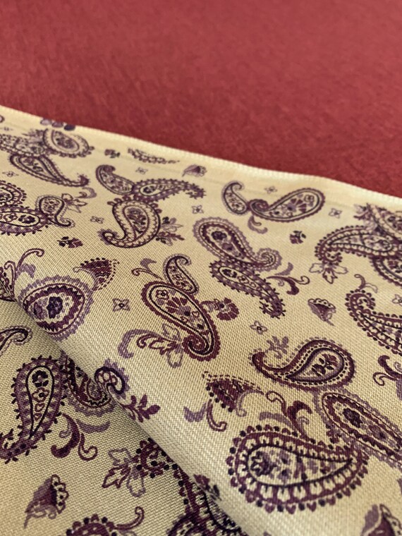 Cosmo Paisley Twill Double Sided Cotton Linen Fabric - Etsy