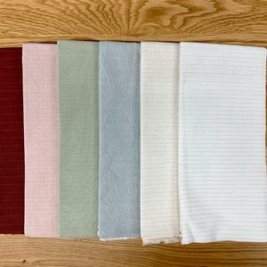 PRE-CUT Cosmo Japanese yarn dyed cotton taupe fabric half meter stripe