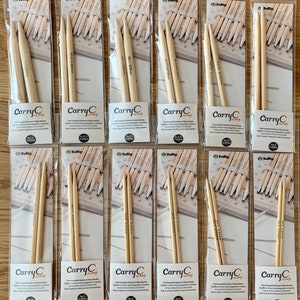 Aiguilles à tricoter interchangeables CarryC LONG en bambou - choisissez votre taille