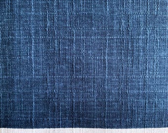 Sevenberry Solid color dobby weave Japanese cotton fabric 88633-1-17 blue
