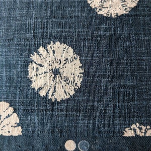 Morikiku Shibori Sand Dollars Japanese cotton dobby fabric PRINT M18000-A22 blue beige image 5