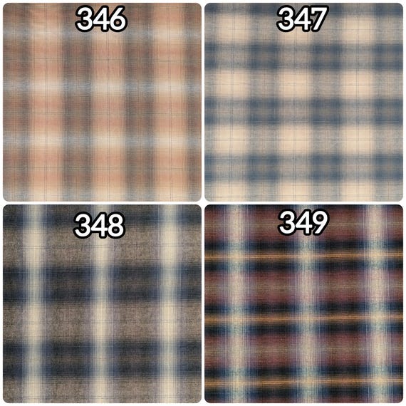 Japanese Yarn Dyed Square Plaid in Blue Japanese Yarn Dyed Square Plaid in Blue
