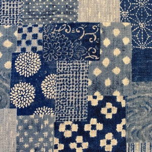 Sevenberry boro patchwork in blue Japanese cotton fabric 88500-3-2