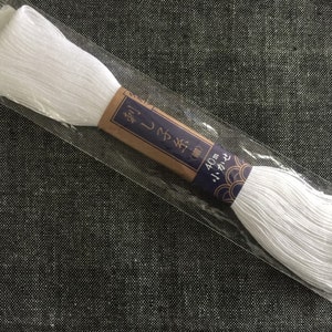Yokota #1 Japanese Cotton Sashiko thread WHITE 40 meter skein
