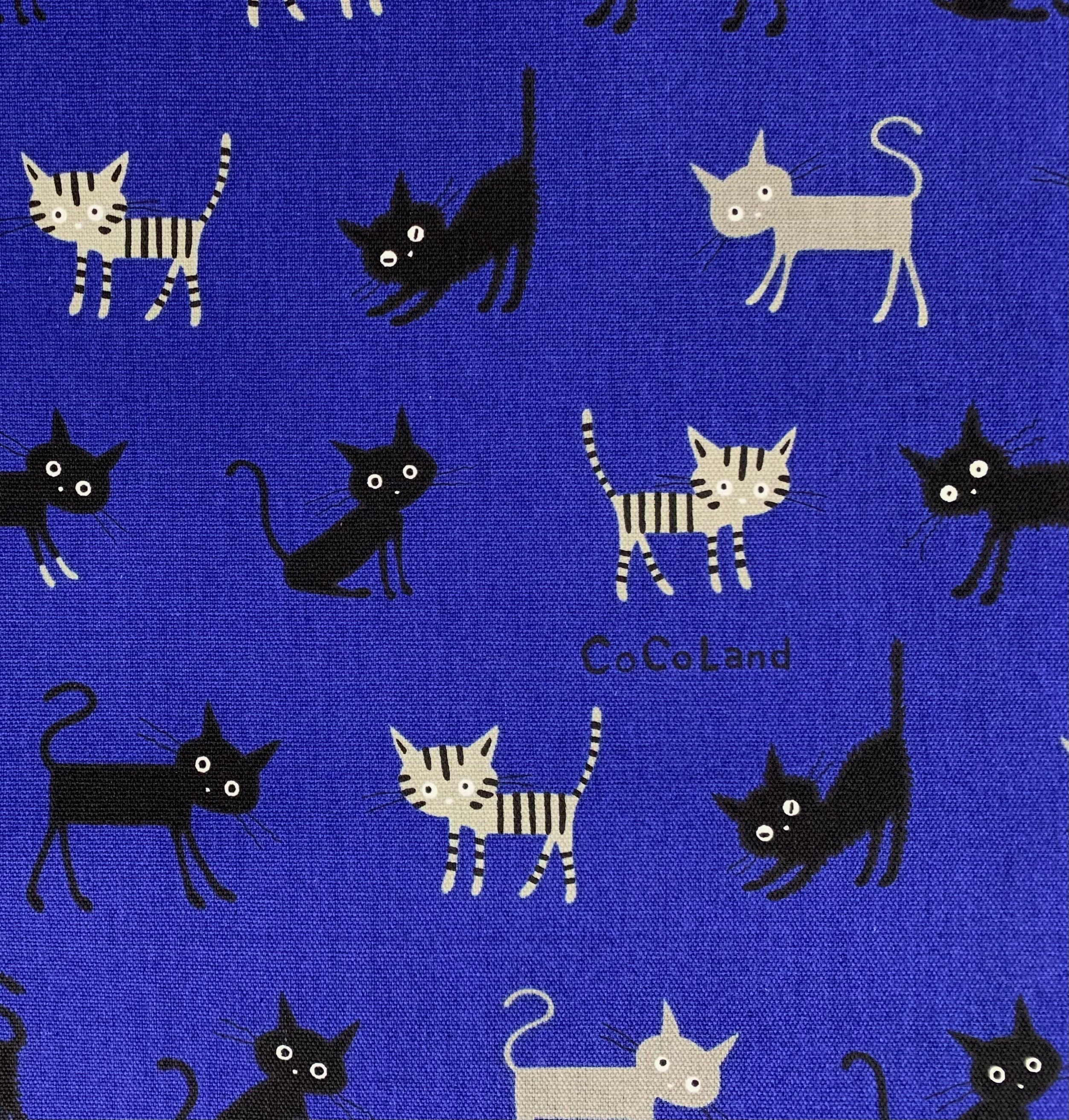 Cocoland Medium Cats Japanese Oxford Cotton Canvas Fabric H Cocoland Medium Cats Japanese Oxford Cotton Canvas Fabric H