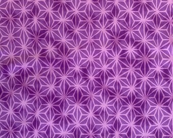 Asanoha Star Hishiei Japanese Cotton Fabric H-7040-5B Purple - Etsy