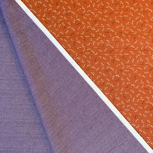 Double Sided orange Dragonfly and purple Same-Komon Japanese shantung cotton fabric Sevenberry 88235-2-5
