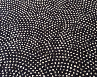 Sevenberry Same-Komon Shark Skin pattern Japanese cotton fabric 88223-5 navy blue beige