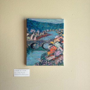 Copy of ‘Les Maisons Sur La Riviere’ by Henri Le Sidaner Impressionist Painting, Acrylic On Canvas 26x20cm, Home Decor