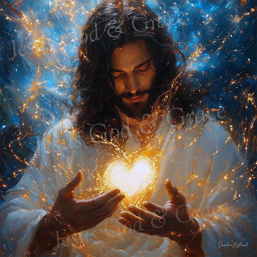 Sacred Heart of Jesus Canvas Print: Christian Wall Art, LDS Gift