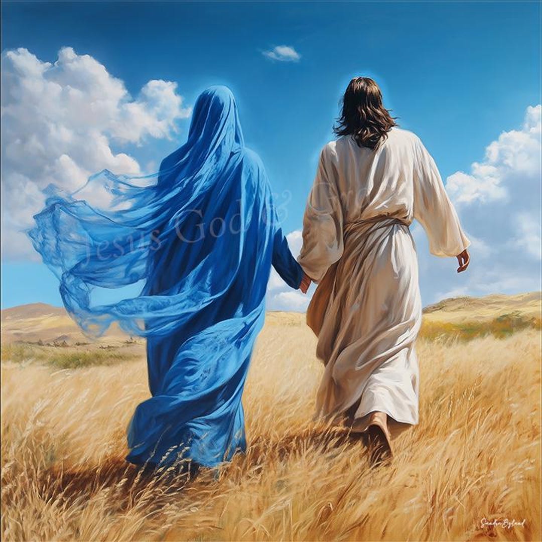 Jesus and Mary Canvas Print: Christian Religious Wall Art - Etsy