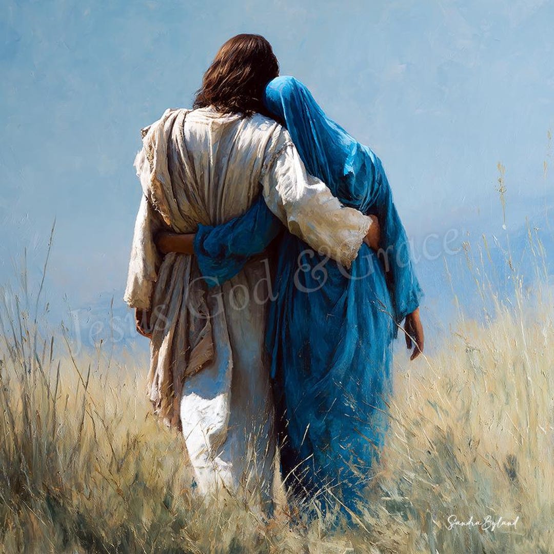 Jesus and Mary Canvas Print: Wall Art for Christian Family - Etsy