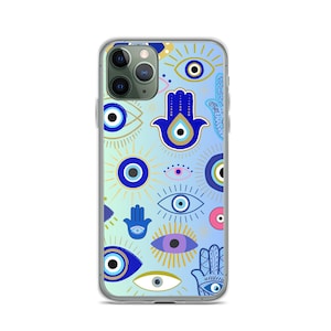 Funda transparente Evil Eye Keep Safe para iPhone®