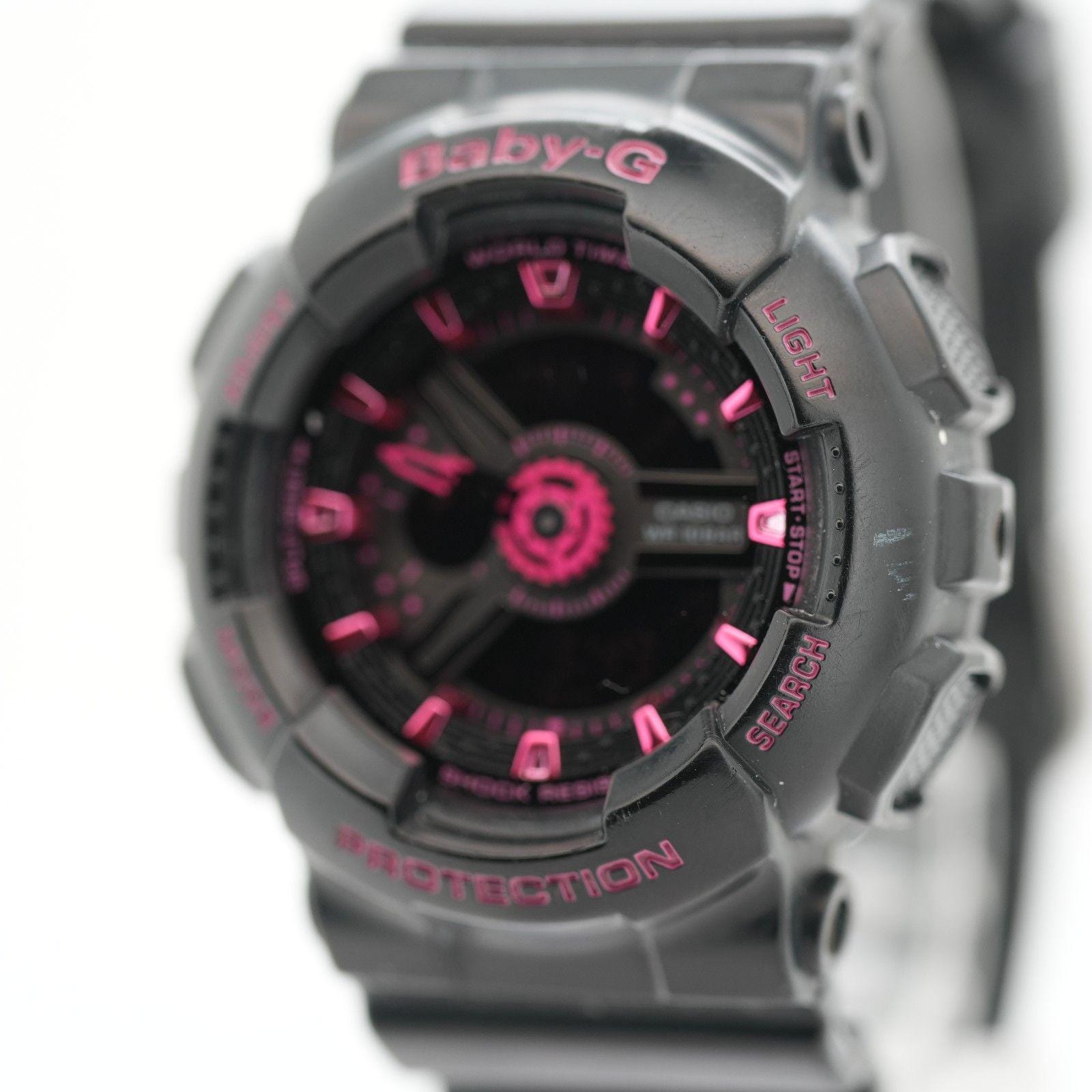 Casio Baby-g BA-111 (5338) Black & Pink Analog-digital Watch - New