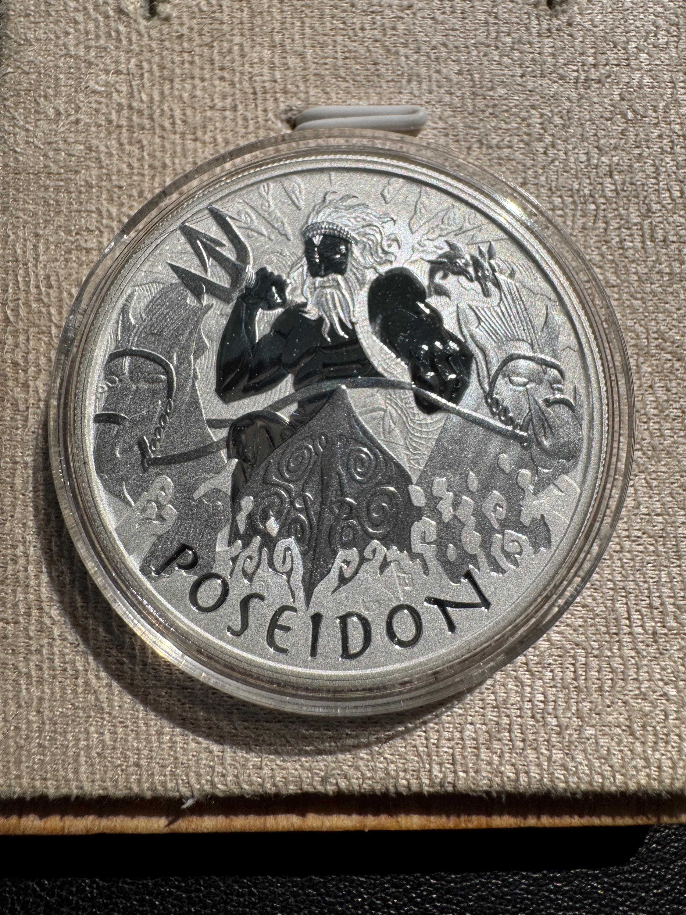 Tuvalu 2021 Gods Of Olympus: moneta d'argento da oz/rotonda di