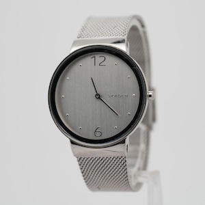 skagen women's ancher stainless steel mesh dress quartz watch Ancher Two-Tone Steel Mesh Watch