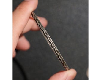 Vintage sterlingzilveren golfarmband: ambachtelijke boho-kuststijl