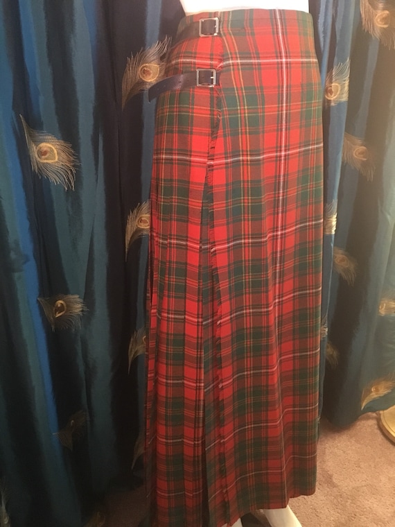 white tartan kilt