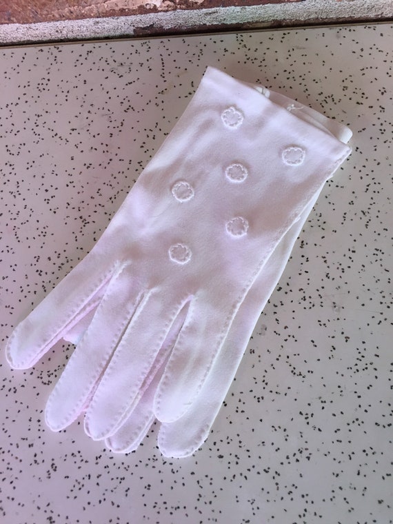 ladies short white gloves